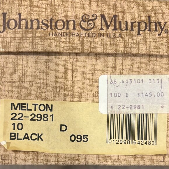 Johnston & Murphy Melton black dress shoes sz 10 main image 4